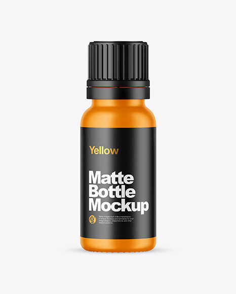 Matte Glass Bottle Mockup