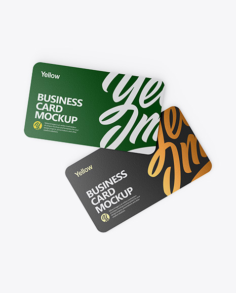 Textured Business Cards Mockup