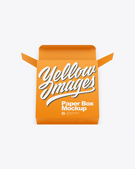 Opened Paper Box Mockup