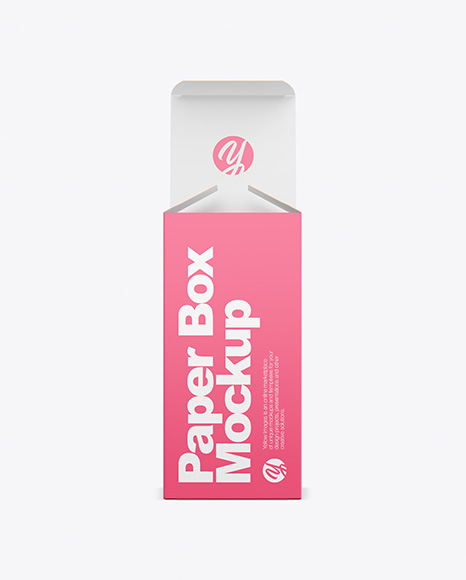 Opened Paper Box Mockup