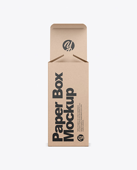Opened Kraft Box Mockup