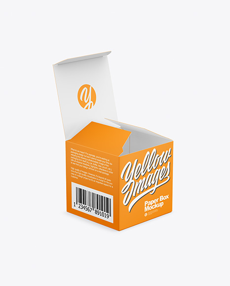 Opened Paper Box Mockup