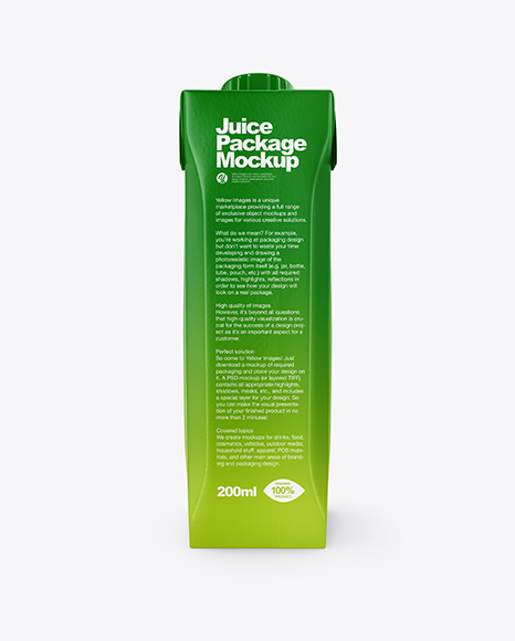 Matte Juice Carton Package Mockup