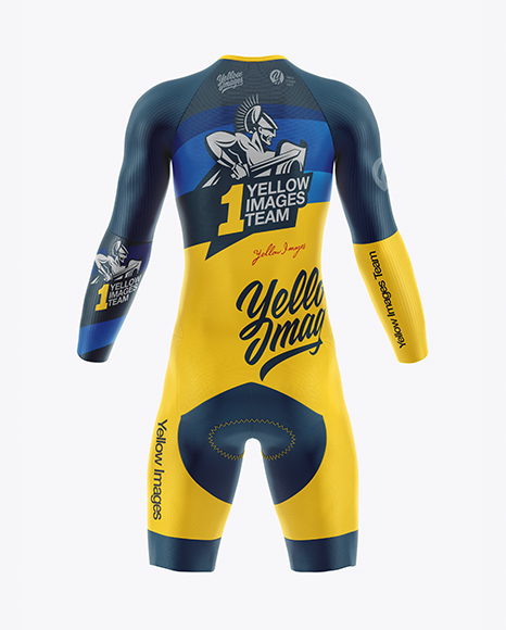 Cycling Speed Suit Mockup - Back View