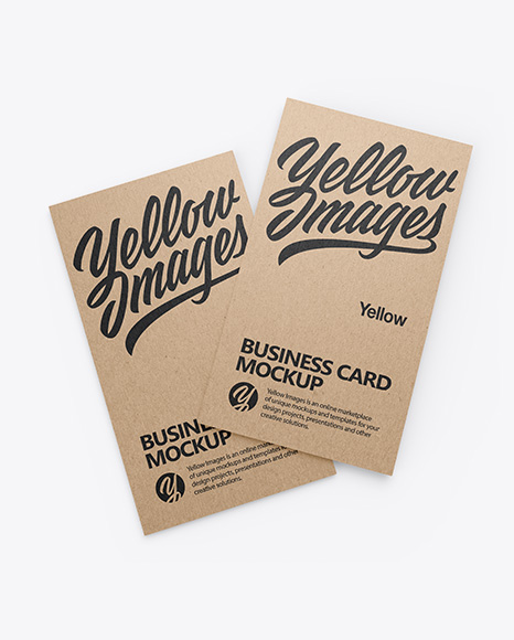 Kraft Business Cards Mockup
