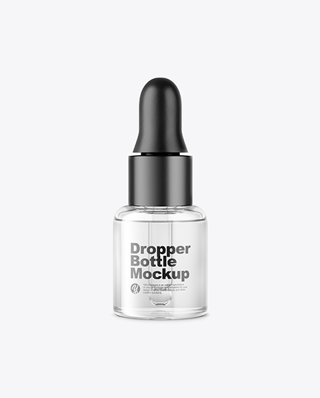 Clear Glass Dropper Bottle Mockup