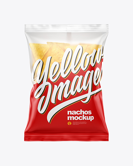 Matte Bag With Nachos Mockup