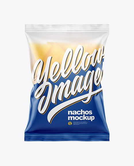 Frosted Bag With Nachos Mockup