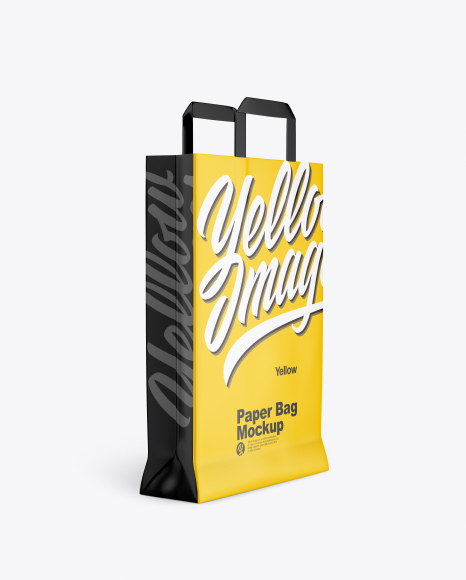 Glossy Paper Bag Mockup