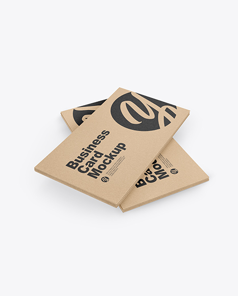 Kraft Business Cards Mockup