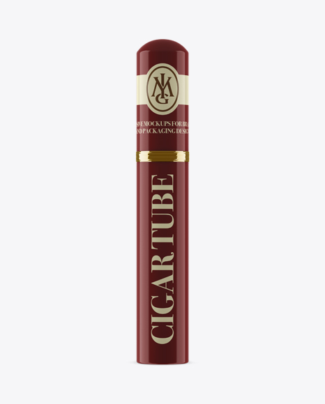 Glossy Cigar Tube Mockup