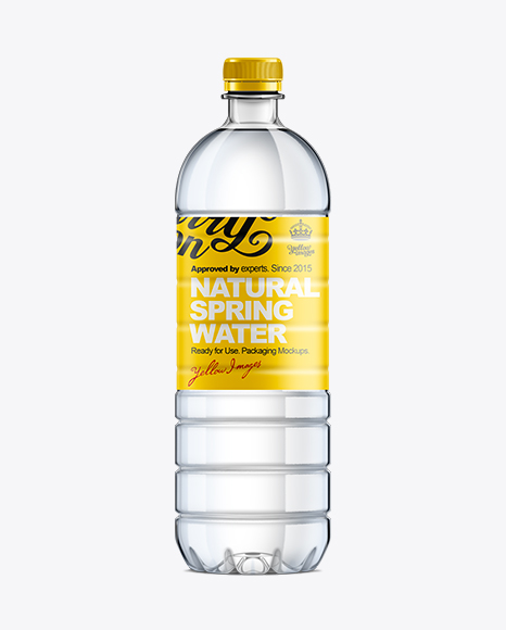 1L Plastic Water Bottle MockUp