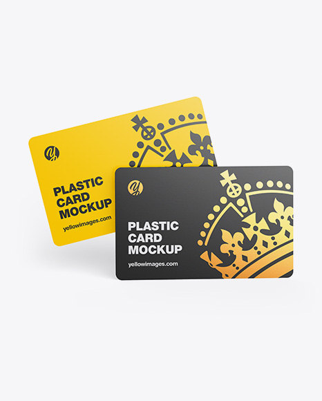 Two Plastic Cards Mockup
