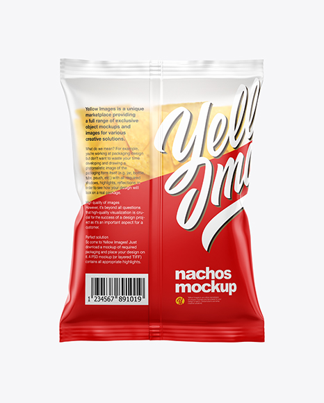 Matte Bag With Nachos Mockup