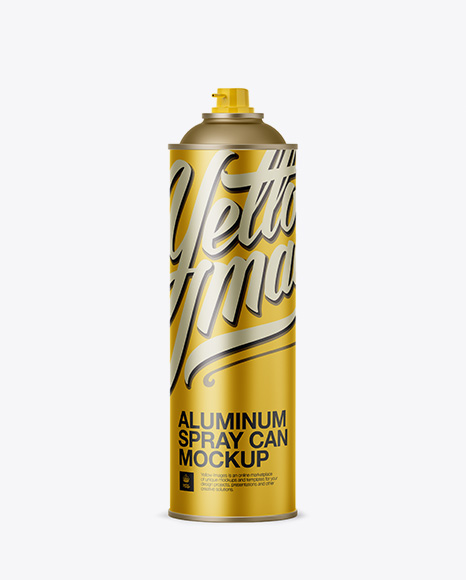 Aluminum Spray Can Without Cap Mockup