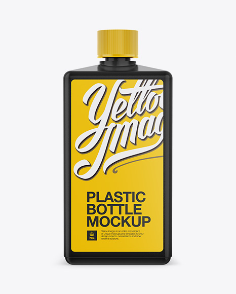 Plastic Bottle With Screw Cap Mockup