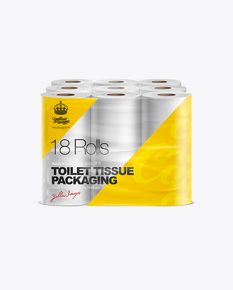 Toilet Tissue 18 pack Mockup