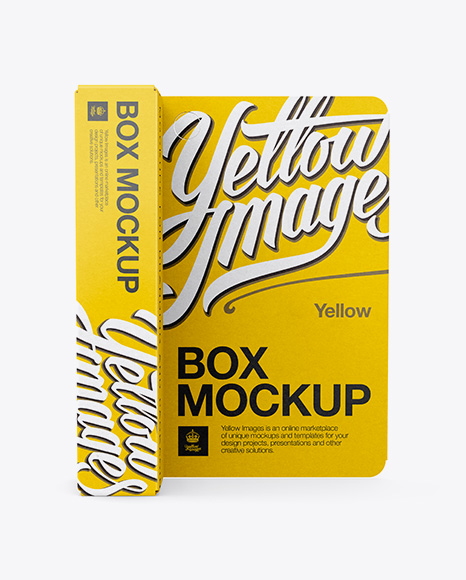 Carton Box Mockup - Front View