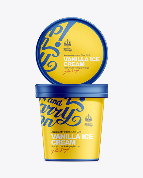 16oz Ice Cream Packaging Mockup