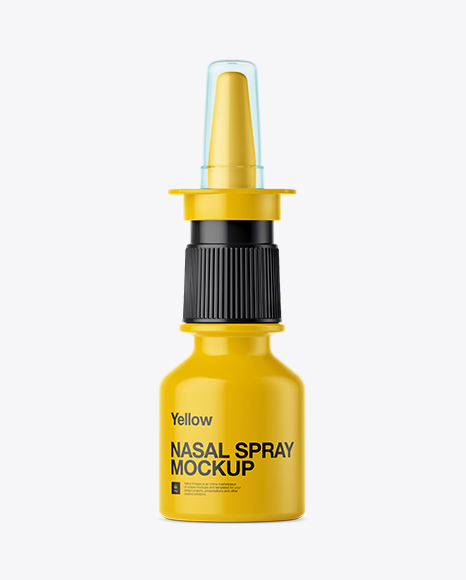 Nasal Spray Bottle Mockup - Front View