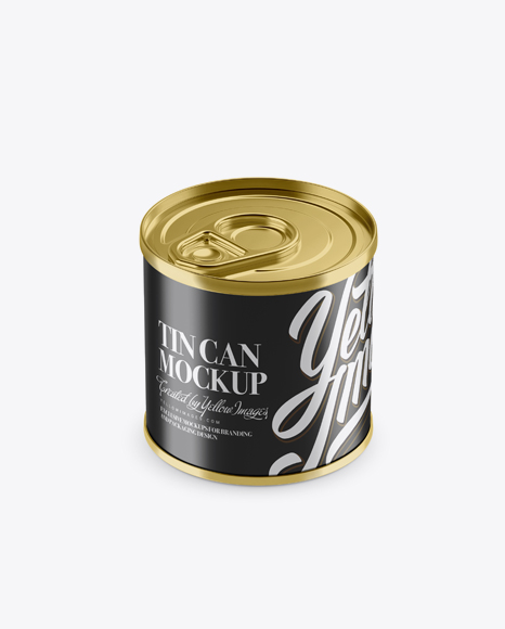 Tin Can w/ Metal Rim Mockup (High-Angle Shot)