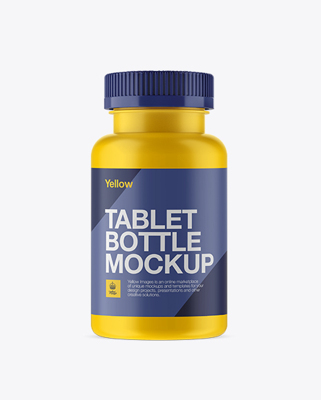 Matte Pill Bottle Mockup - Front View