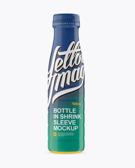 PET Bottle In Shrink Sleeve Mockup - Front View