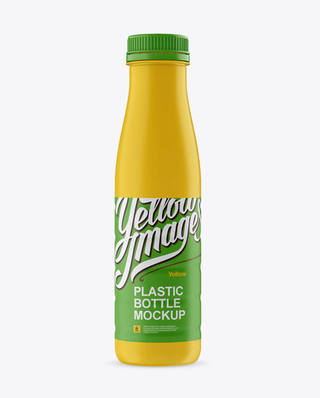 Matte Plastic PET Bottle - Front View