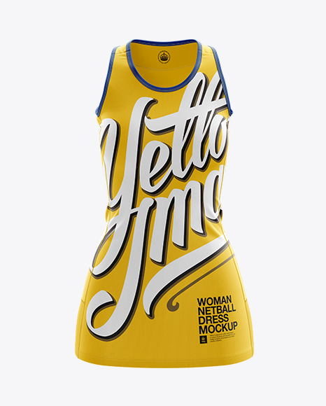 Tight Fit Netball Dress HQ Mockup - Front View