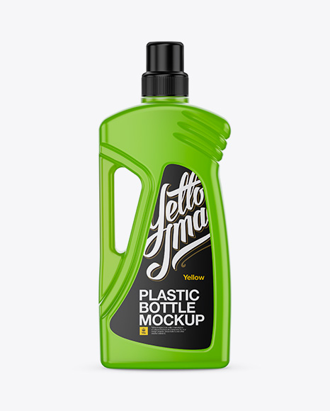 Transparent Plastic Bottle with Liquid Mockup