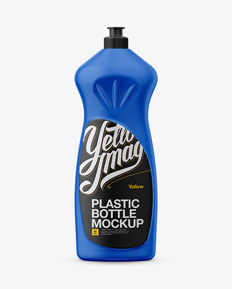 Matte Plastic Bottle Mockup - Front View