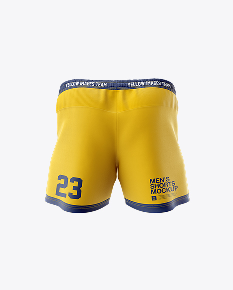 Men’s Rugby Shorts HQ Mockup - Back View