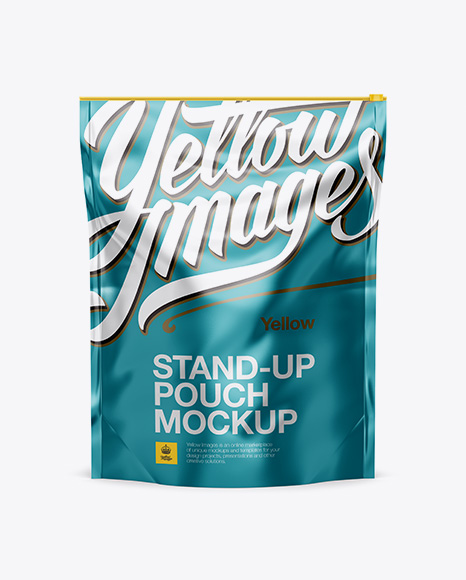 5lb Metallic Stand-Up Pouch Mockup - Front & Back Views