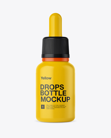 Nasal Drops Bottle Mockup - Front View