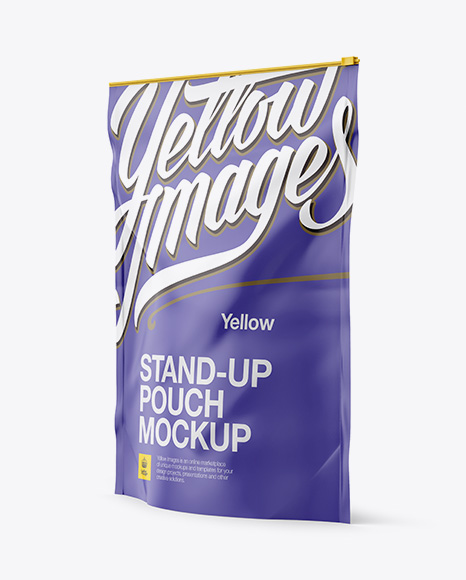 5lb Matte Stand-Up Pouch Mockup - Halfside View
