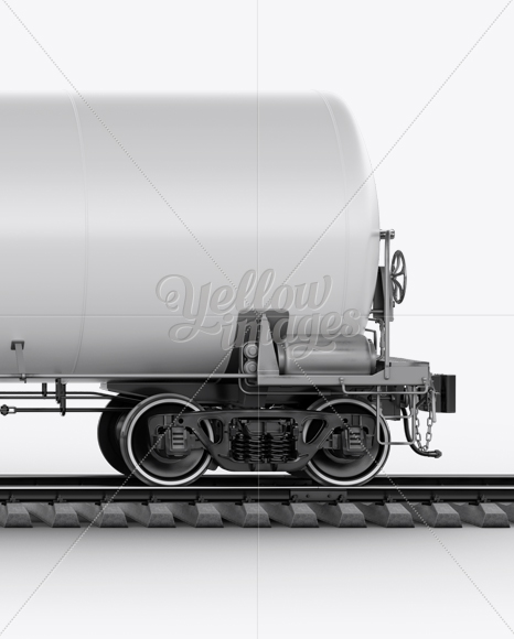 Railroad Tank Car Mockup - Side View