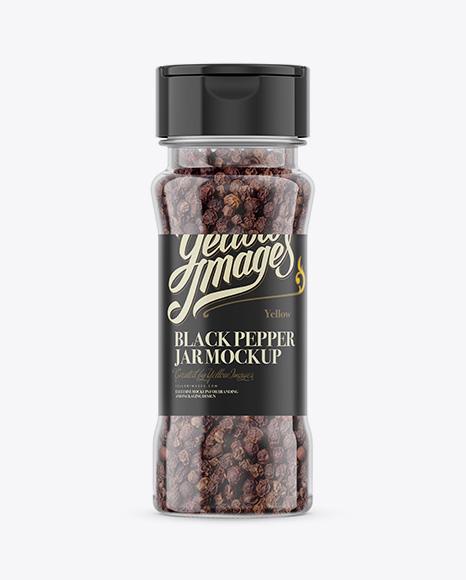 Black Pepper Jar Mockup