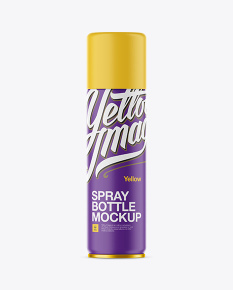 Matte Spray Bottle Mockup