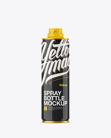 Glossy Spray Bottle With Translucent Cap Mockup