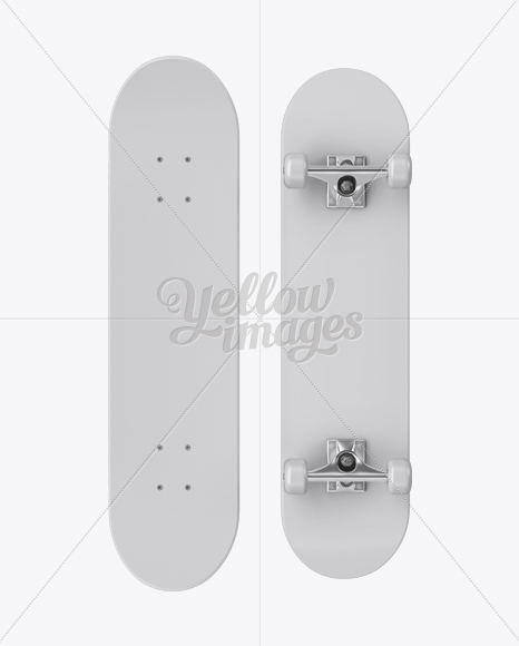 Skateboard Mockup - Front & Back View