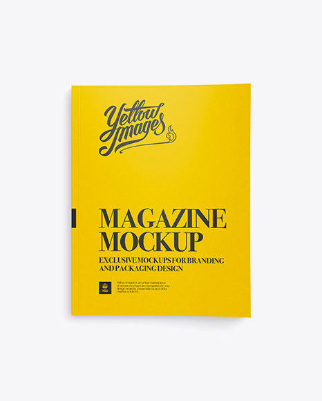 Magazine Mockup - Top View (Closed and Opened)