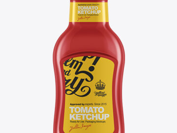 1kg Tomato Ketchup Bottle Mockup