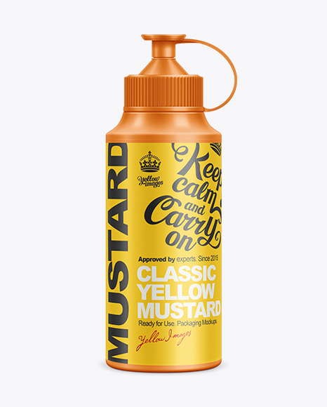 300g Mustard Bottle Mockup