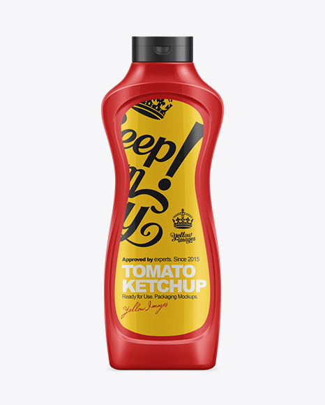 950g Ketchup Bottle Mockup