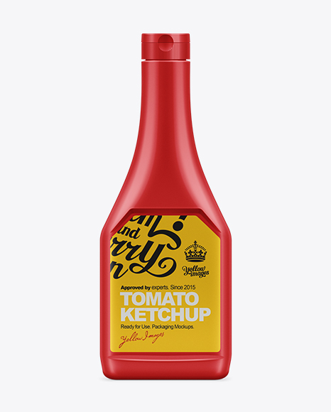 730g Ketchup Squeeze Bottle Mockup