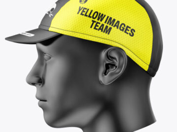 Cycling Cap Mockup - Side View