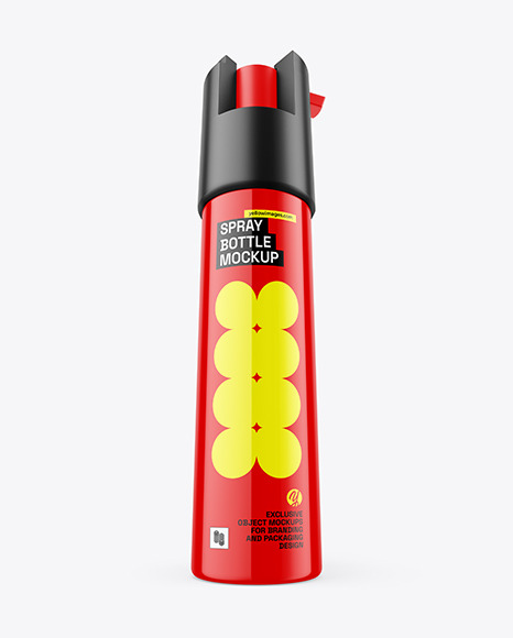 Glossy Self Defense Pepper Spray Bottle Mockup