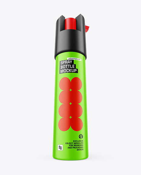 Matte Self Defense Pepper Spray Bottle Mockup