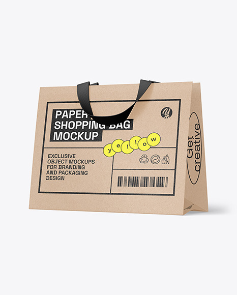 Krafts Paper Shopping Bag Mockup