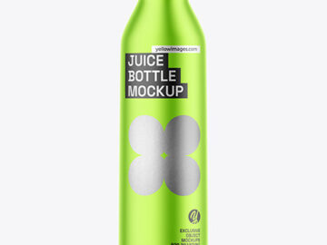 Metallic Juice Bottle Mockup